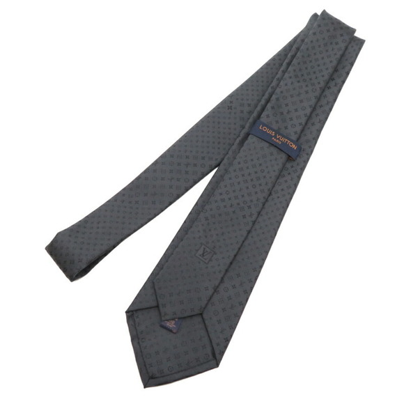 Louis Vuitton Mixed Monogram 8CM S00 Men's Necktie M78958 100% Silk Noir (Black) - Picture 2 of 5